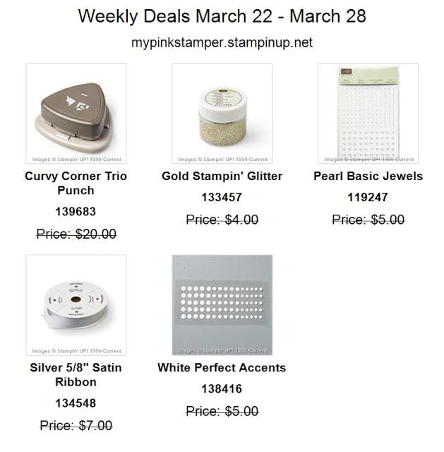 Stampin’ Up!’s Weekly Deals March 22nd – March 28th!