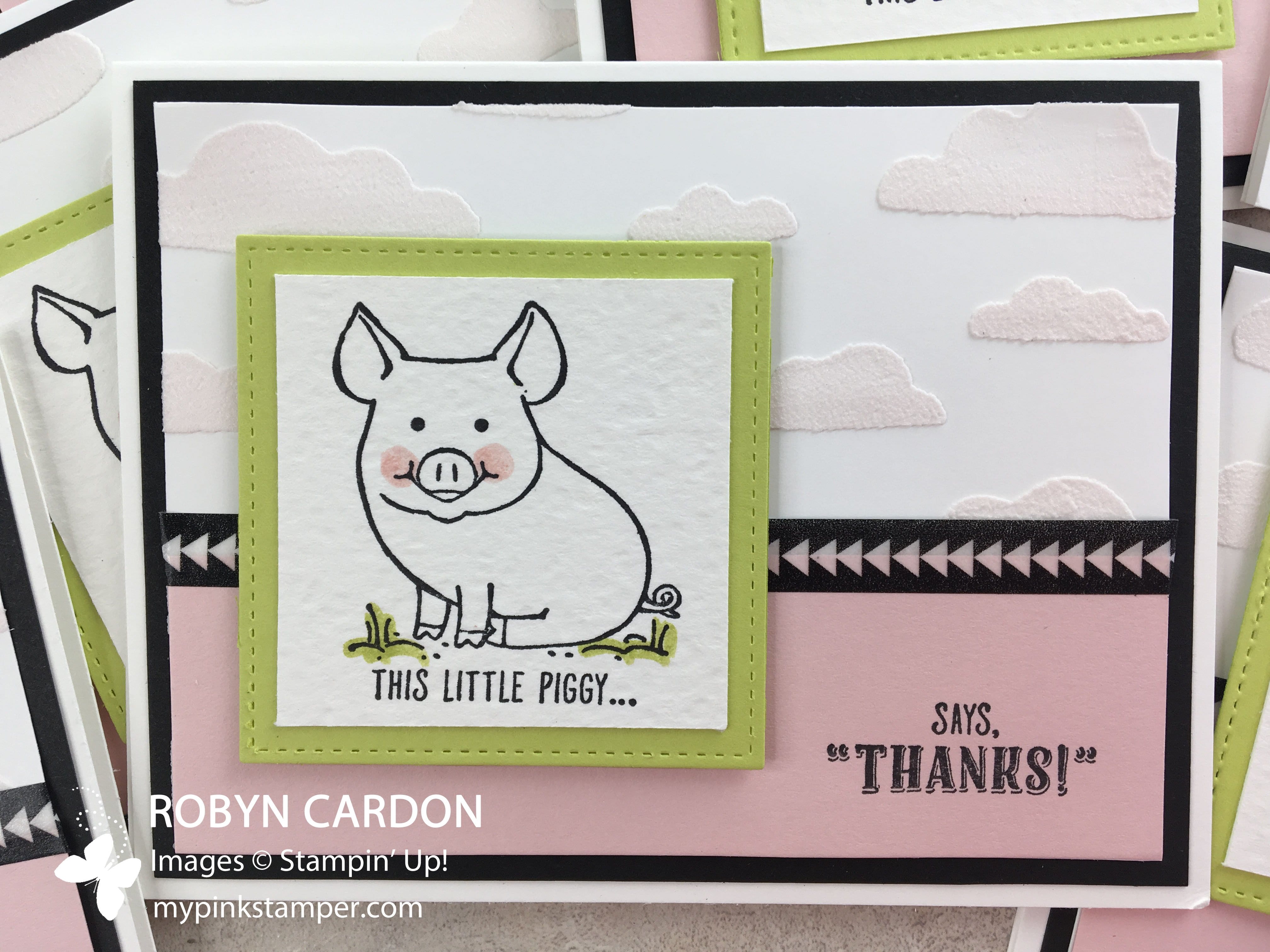 Bonus Days, Robyn’s Extravaganza, & This Little Piggy with Embossing Paste