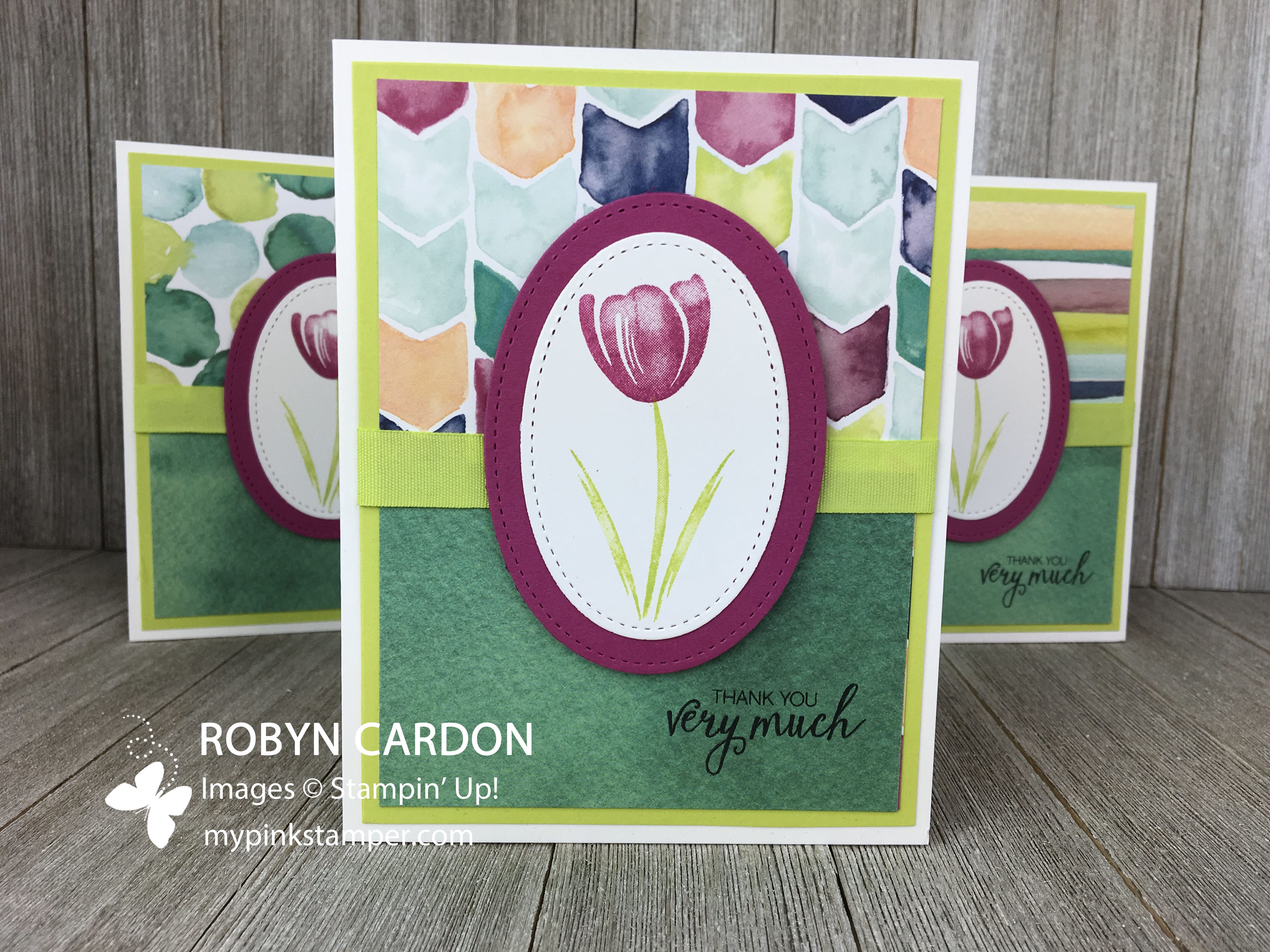 Tranquil Tulips Thank You Card