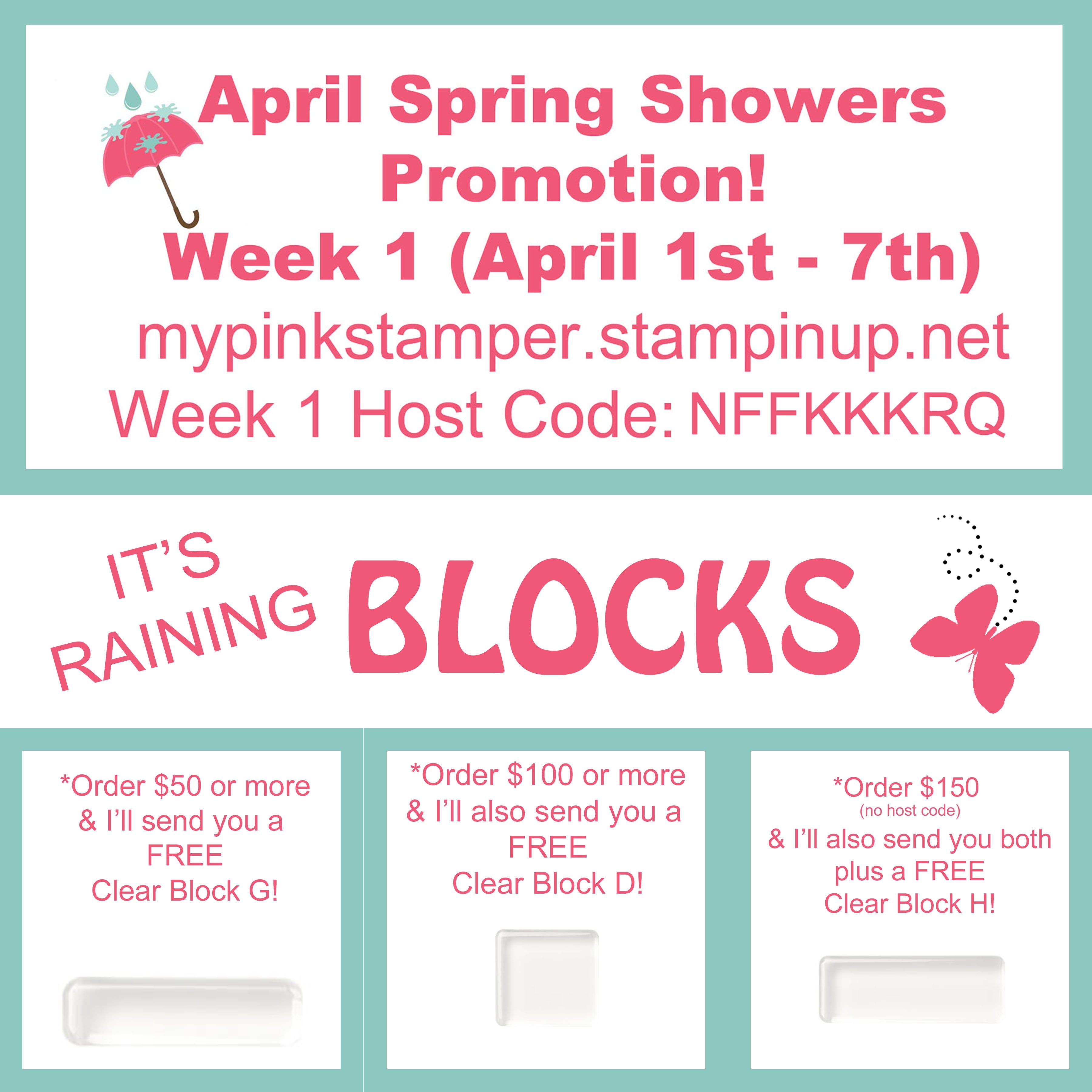 April Spring Showers Promotion Week 1 – NEW Storage System