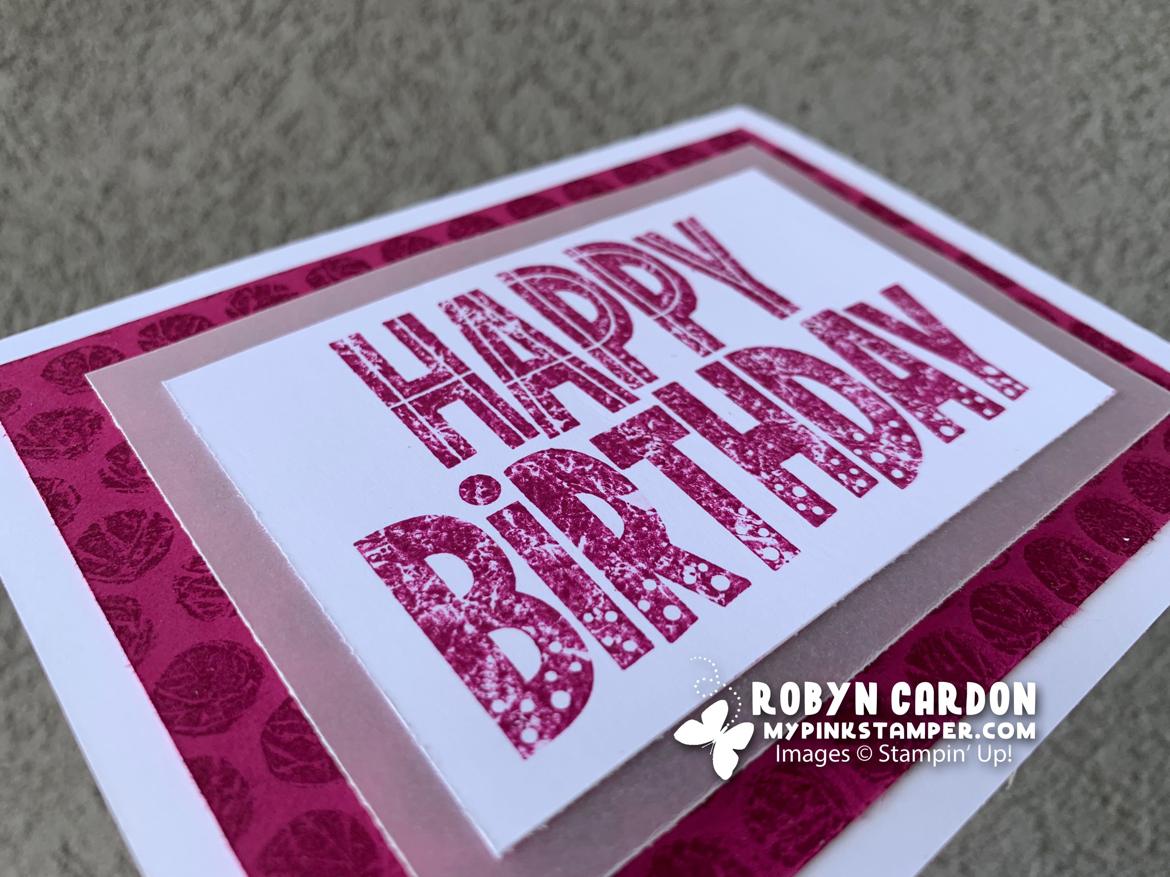 {VIDEO}Episode 691 – Stampin’ Up! One for All Bubble Wrap Technique Tutorial