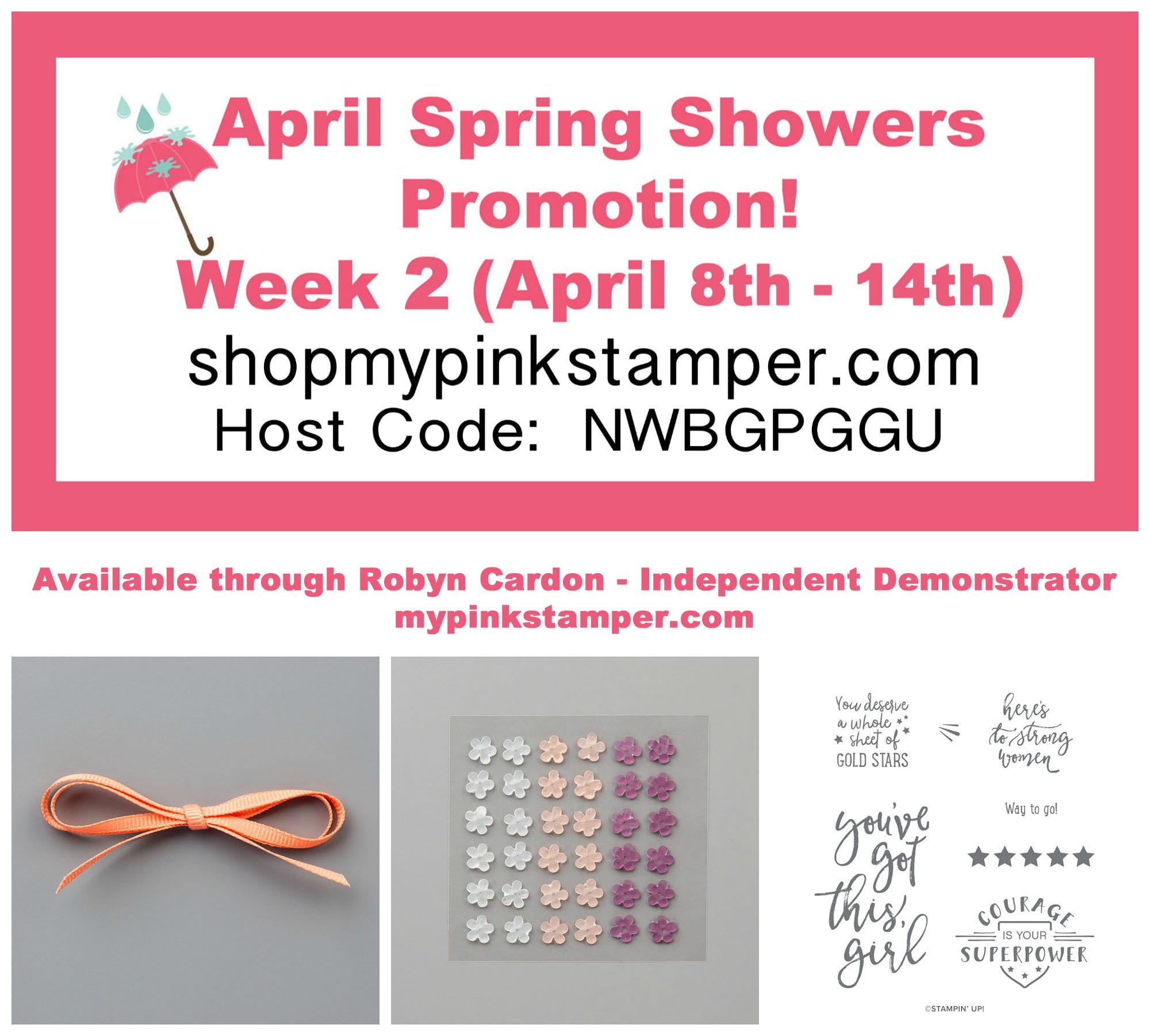 April Spring Showers Promotion Week 2 & Stampin’ Up! Above the Clouds Spotlight!