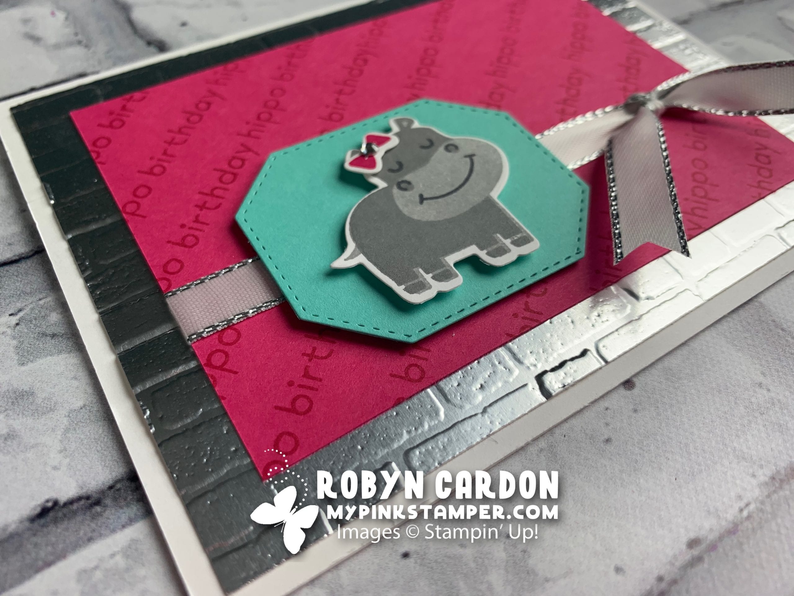 {VIDEO}Episode 782-Stampin’ Up! Hippo Happiness Card & My Pink Candy Giveaway