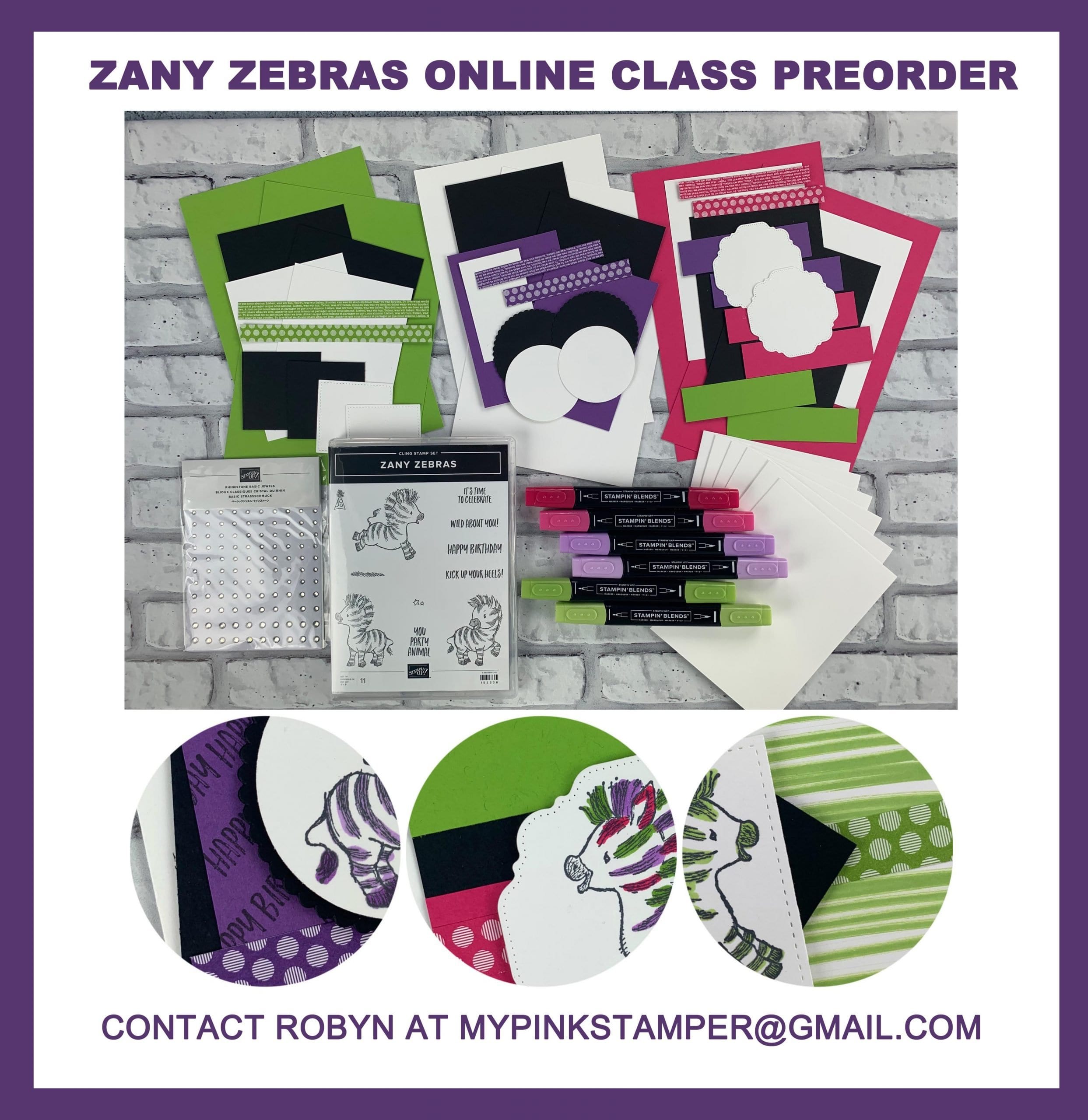 Zany Zebras Online Class Preorder Now Posted!!!