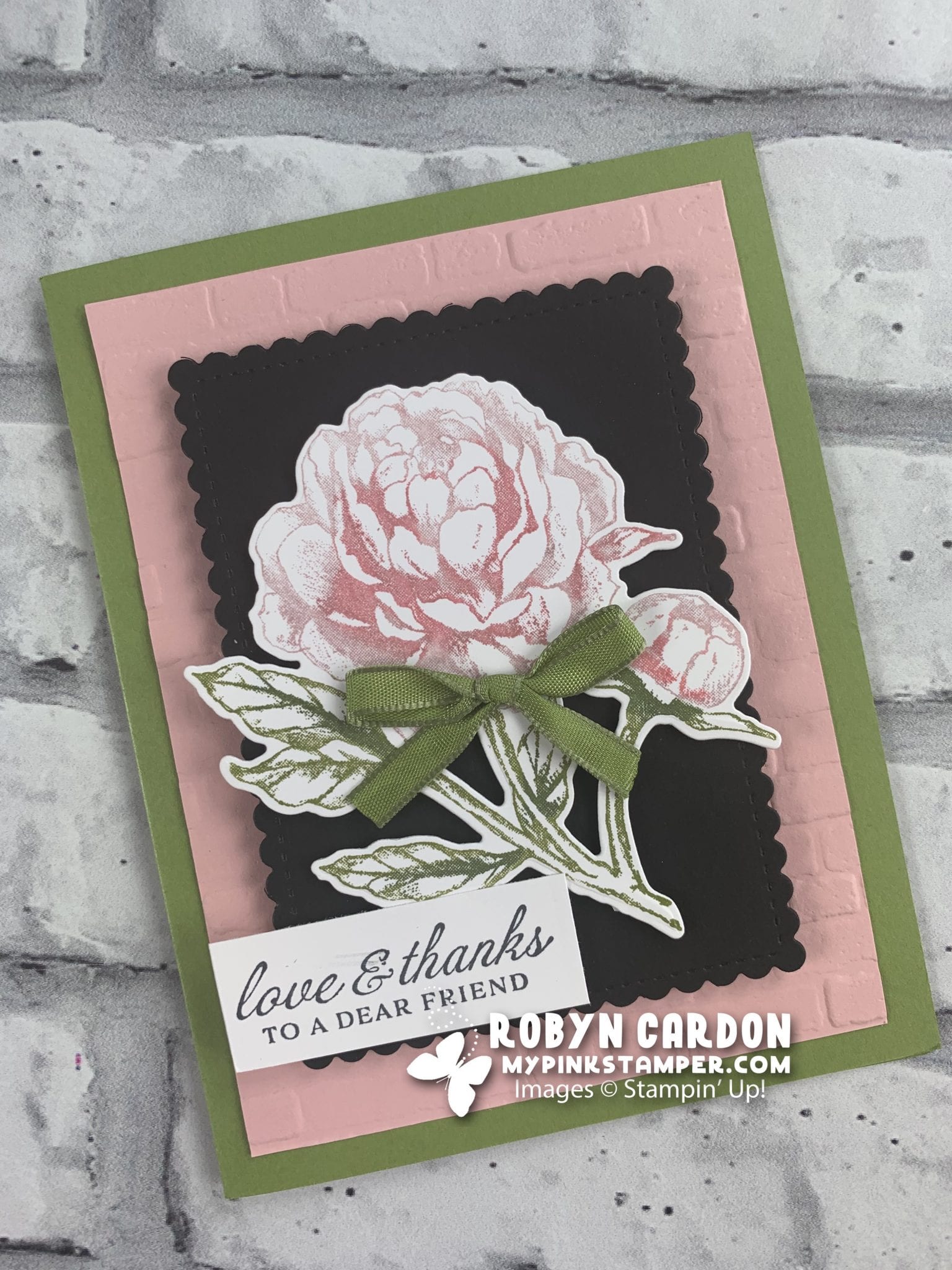 Video Episode 793 Stampin Up Prized Peony Stamp Set W Huffing Technique My Pink Stamper 9286