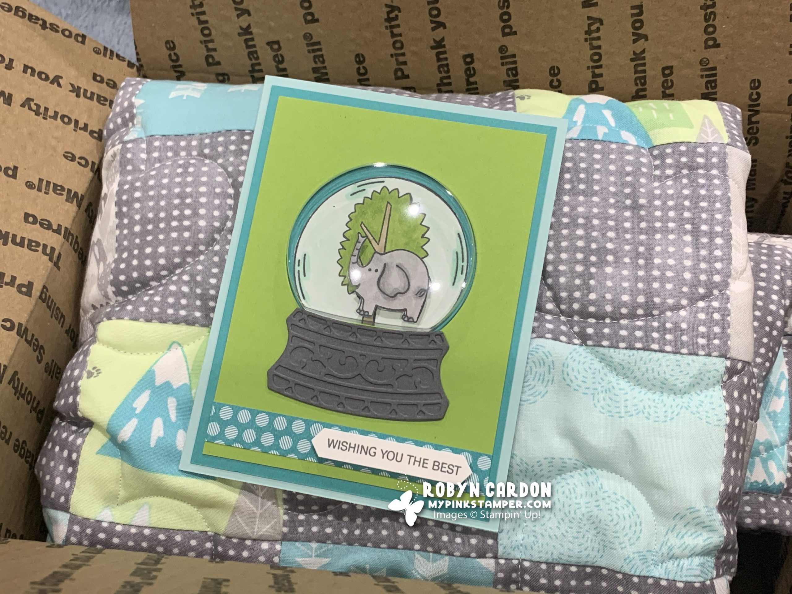 {VIDEO}Episode 803 – Stampin’ Up! Zoo Globe Dome Card Tutorial & a Quilt!