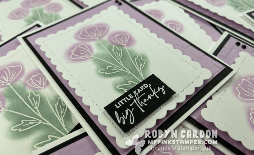 Emboss resist, stampin up flowers of friendship, video tutorial, my pink stamper