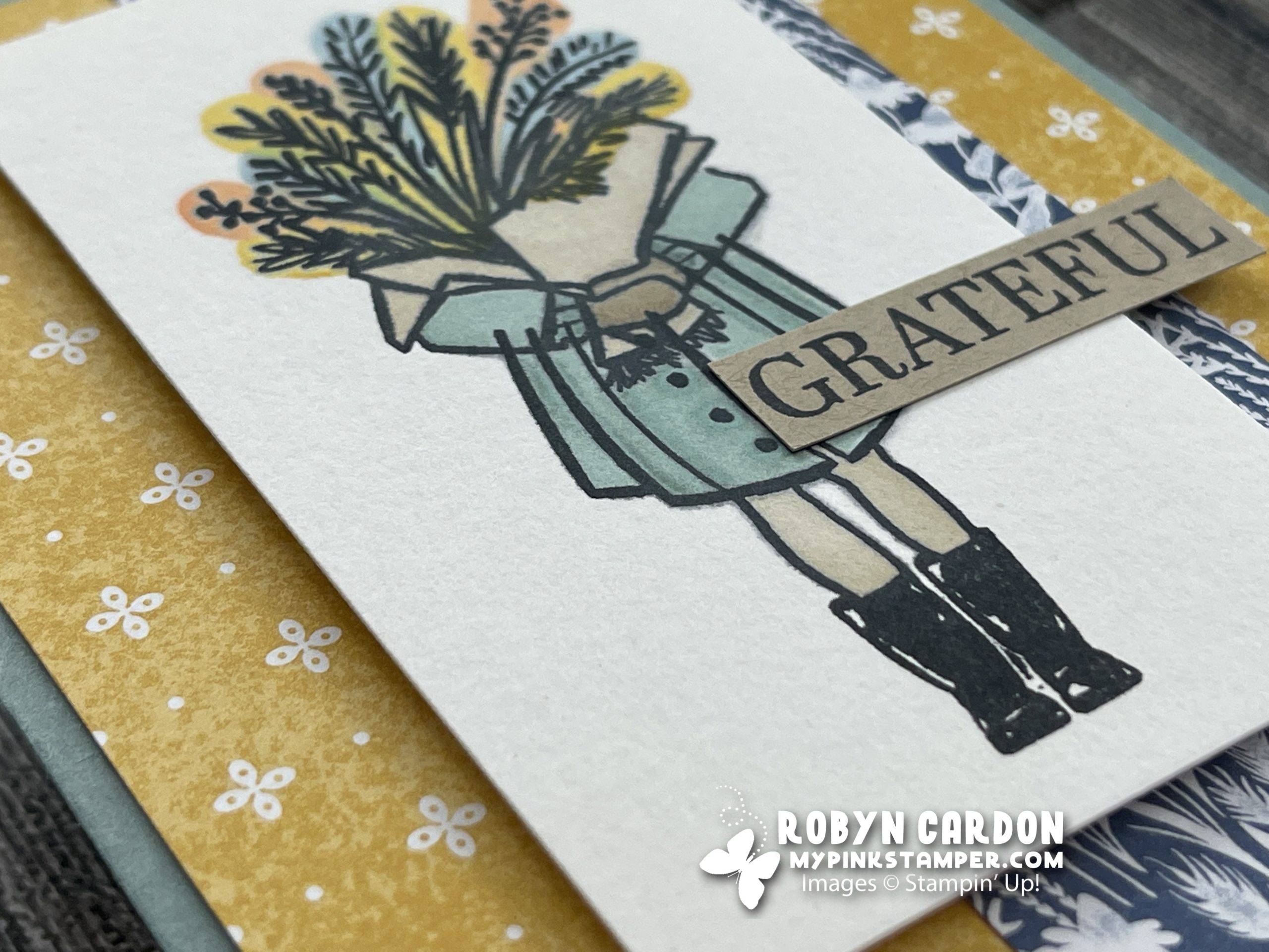 {VIDEO}Episode 844 – Stampin’ Up! Delivering Cheer Watercolor w/ Stampin’ Blends Card